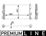 CR 927 000P Chladič motora PREMIUM LINE MAHLE