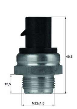 TSW 12D Teplotný spínač ventilátora chladenia Installation guide MAHLE