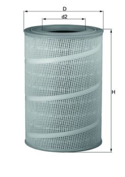 LX 714 Vzduchový filter MAHLE