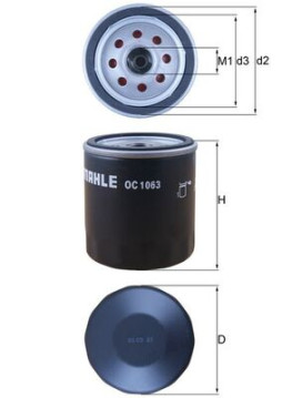 OC 1063 Olejový filter MAHLE
