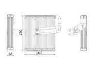 AE 26 000P Výparník klimatizácie PREMIUM LINE MAHLE