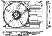CFF 403 000P Ventilátor chladenia motora PREMIUM LINE MAHLE