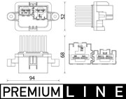 ABR 109 000P Regulator, ventilator vnutorneho priestoru PREMIUM LINE MAHLE