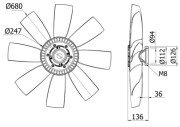 CFF 432 000S Ventilátor chladenia motora Installation guide MAHLE