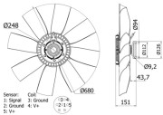 CFF 439 000S Ventilátor chladenia motora Installation guide MAHLE