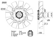 CFF 480 000S Ventilátor chladenia motora Installation guide MAHLE