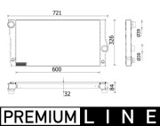 CR 956 000P Chladič motora PREMIUM LINE MAHLE