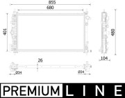 CR 2225 000P Chladič motora PREMIUM LINE MAHLE