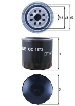 OC 1673 Olejový filter MAHLE