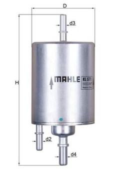 KL 571 Palivový filter MAHLE