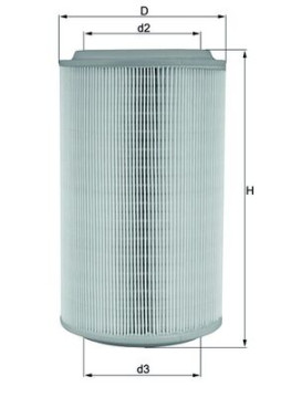 LX 913 Vzduchový filter MAHLE