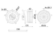 AB 59 000S Vnútorný ventilátor MAHLE