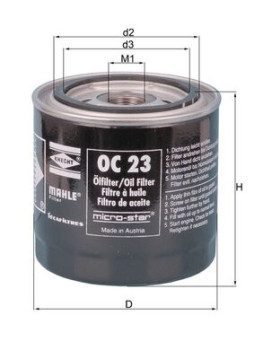 OC 23 Olejový filter MAHLE