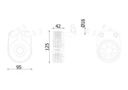 CLC 280 000S Chladič motorového oleja MAHLE