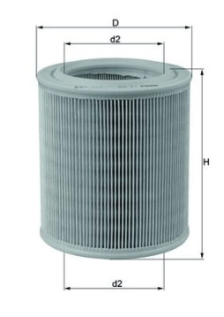 LX 706 Vzduchový filter MAHLE