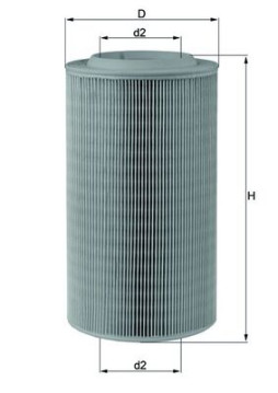 LX 2059 Vzduchový filter MAHLE