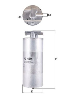 KL 659 Palivový filter MAHLE