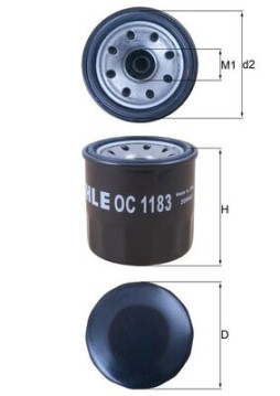 OC 1183 Olejový filter MAHLE