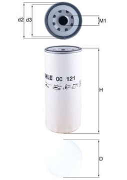 OC 121 Olejový filter MAHLE