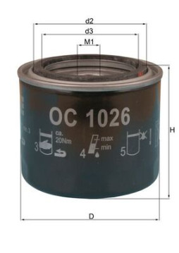 OC 1026 Olejový filter MAHLE