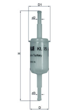 KL 15 OF Palivový filter MAHLE
