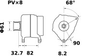 MG 480 Alternátor MAHLE