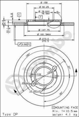 BS 7124 Brzdový kotúč BRECO