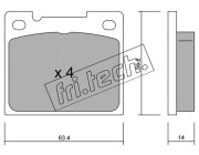 004.0 Sada brzdových platničiek kotúčovej brzdy fri.tech.