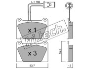 054.0 Sada brzdových platničiek kotúčovej brzdy fri.tech.