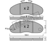 113.2 Sada brzdových platničiek kotúčovej brzdy fri.tech.