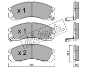 136.0 Sada brzdových platničiek kotúčovej brzdy fri.tech.