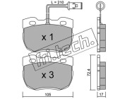 180.0 Sada brzdových platničiek kotúčovej brzdy fri.tech.