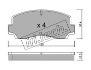 252.0 Sada brzdových platničiek kotúčovej brzdy fri.tech.