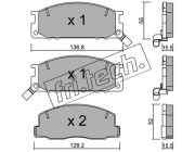 289.0 Sada brzdových platničiek kotúčovej brzdy fri.tech.