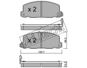 369.0 Sada brzdových platničiek kotúčovej brzdy fri.tech.