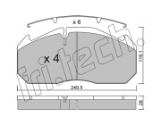 602.0 Sada brzdových platničiek kotúčovej brzdy fri.tech.