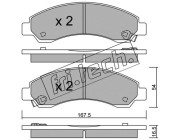 905.0 Sada brzdových platničiek kotúčovej brzdy fri.tech.