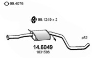 14.6049 Stredný tlmič výfuku ASSO