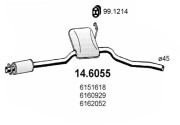 14.6055 Stredný tlmič výfuku ASSO