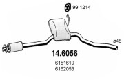 14.6056 Stredný tlmič výfuku ASSO