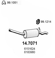 14.7071 Koncový tlmič výfuku ASSO