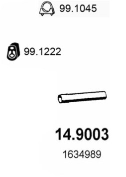 14.9003 Výfukové potrubie ASSO