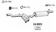 24.8003 Stredný/zadný tlmič výfuku ASSO