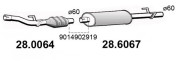 28.6067 Stredný tlmič výfuku ASSO