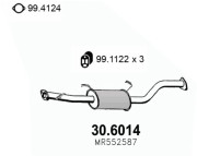 30.6014 Stredný tlmič výfuku ASSO