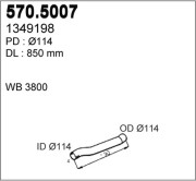570.5007 Výfukové potrubie ASSO