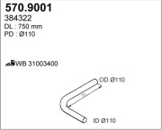 570.9001 Výfukové potrubie ASSO
