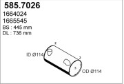 585.7026 Stredný/zadný tlmič výfuku ASSO