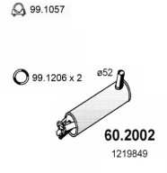 60.2002 Predný tlmič výfuku ASSO