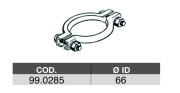 99.0285 Spojka trubiek výfukového systému ASSO